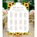 Sunflowers Seating Chart template,Sunflowers Wedding Seating Plan template,(143)